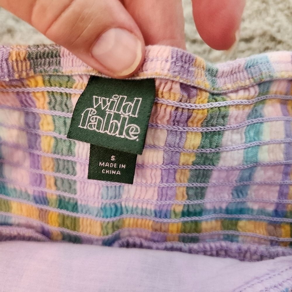 Wild Fable Pastel Plaid Breezy Sun Dress - Picture 9 of 12